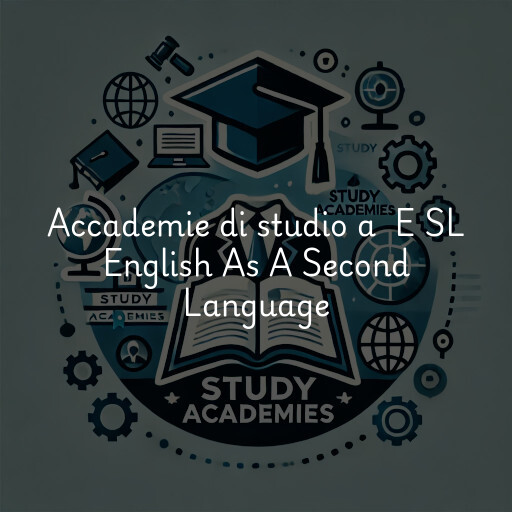 Accademie di studio a E SL English As A Second Language