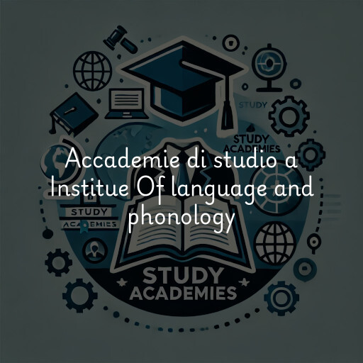 Accademie di studio a Institue Of language and phonology